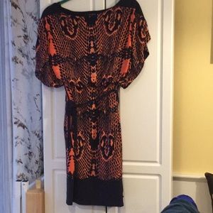 Sangria Flutter Sleeve Dress Pink Navy Sz 6 EUC